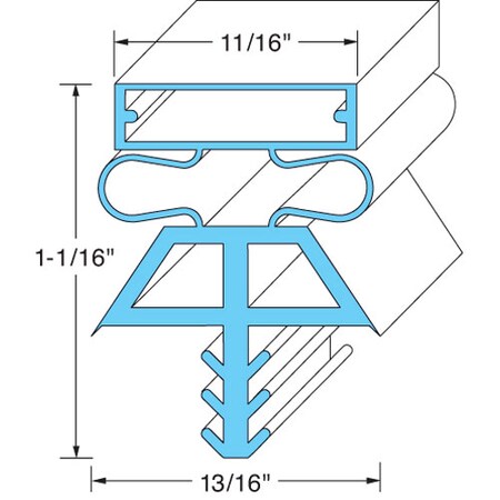 Kolpak Door Gasket36 1/4" X 78" For  - Part# Klp22525-1075 KLP22525-1075